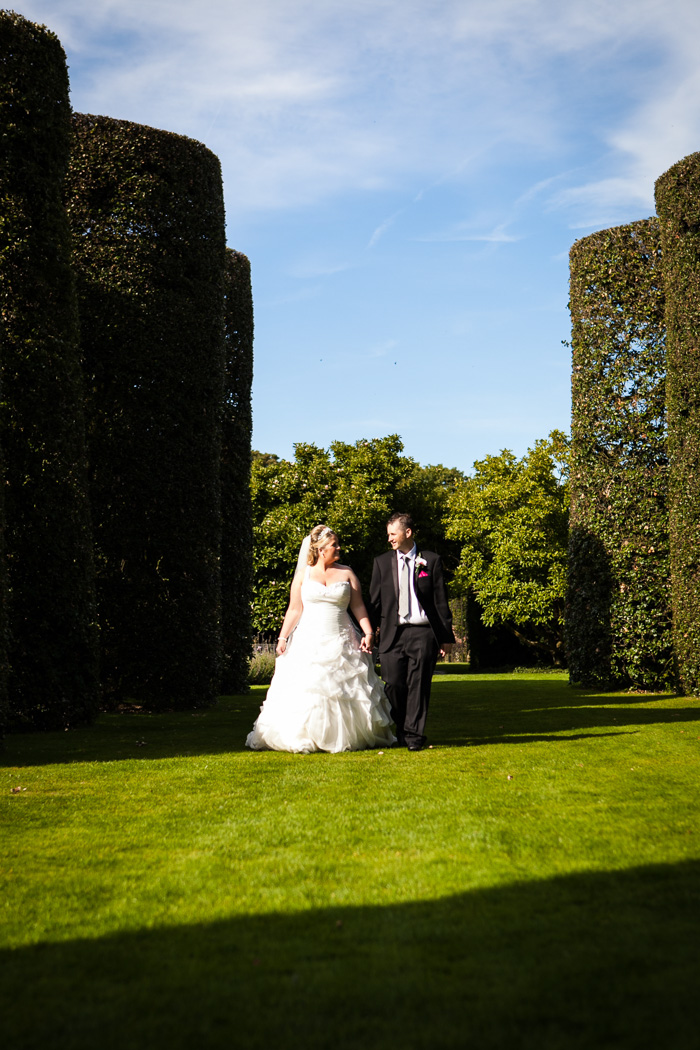 Bride & groom walking