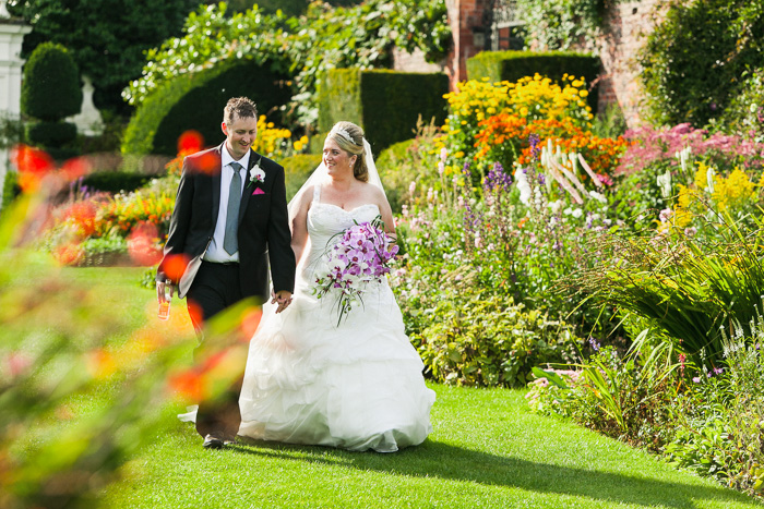 Bride & groom walking