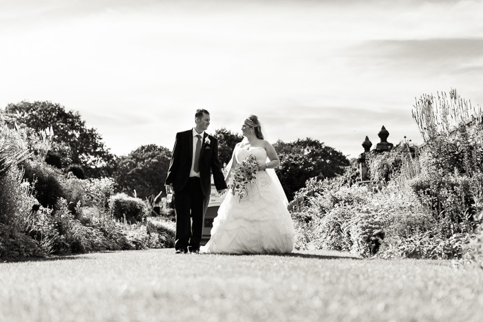 Bride & groom walking