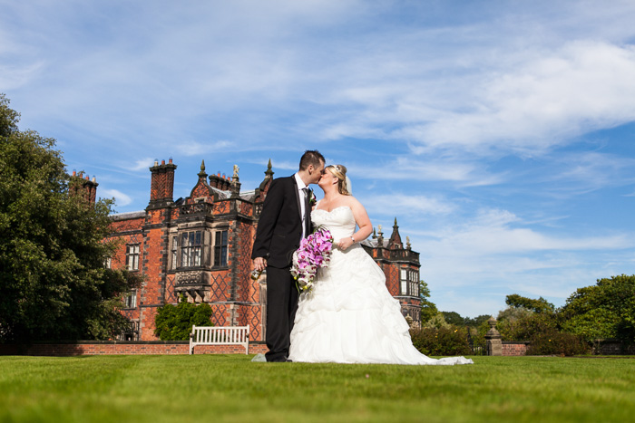 Bride & groom Arley Hall Portrait