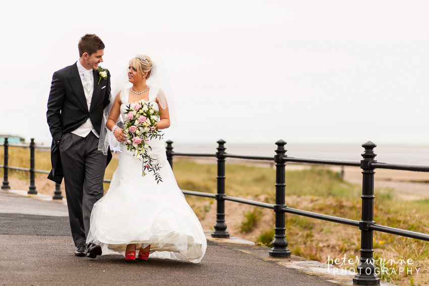 Bride and Groom walking