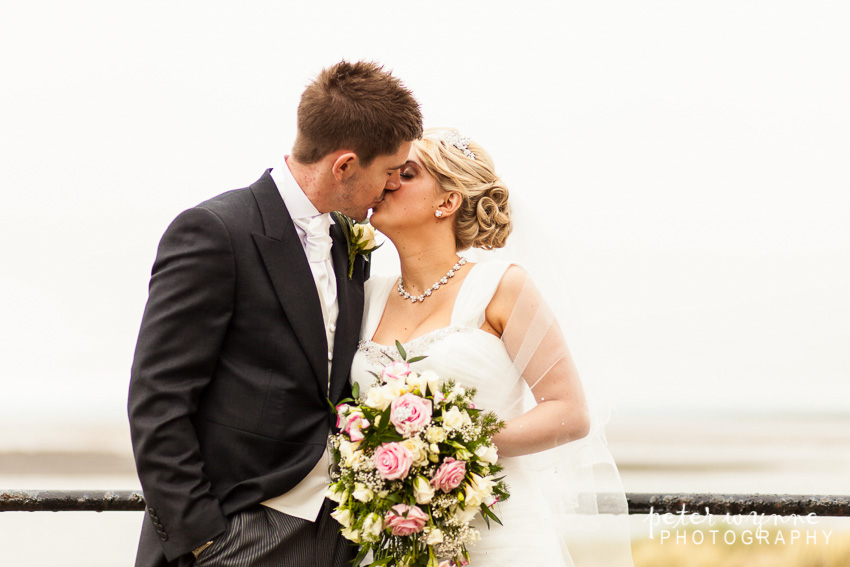 Bride and Groom kissing