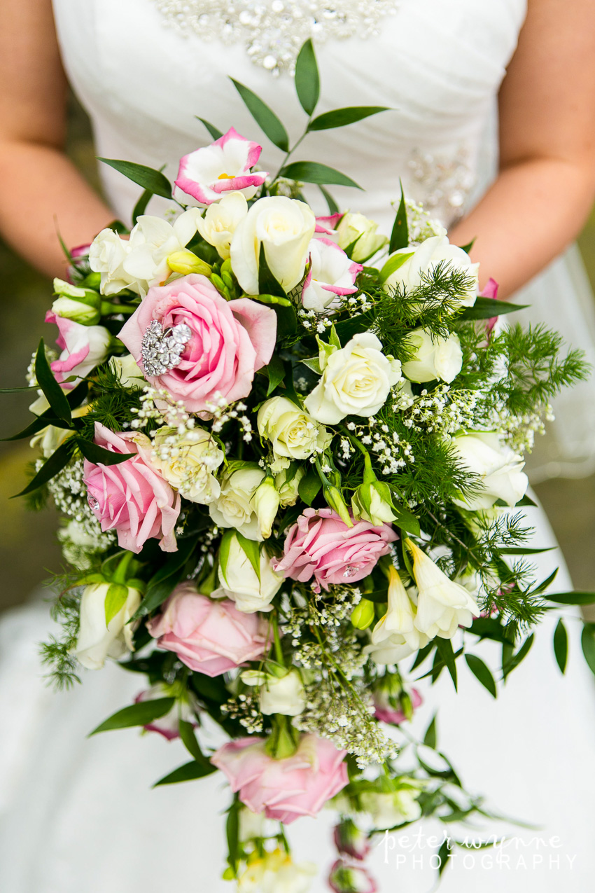 Bride holding bouquet