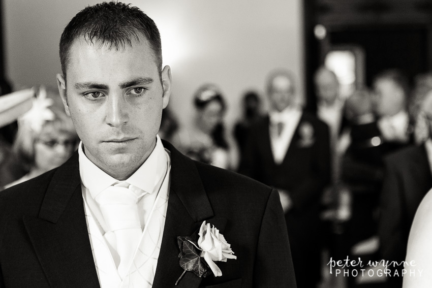 groom waiting for bride