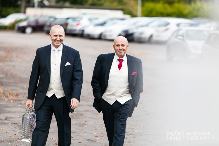 Groomsmen walking