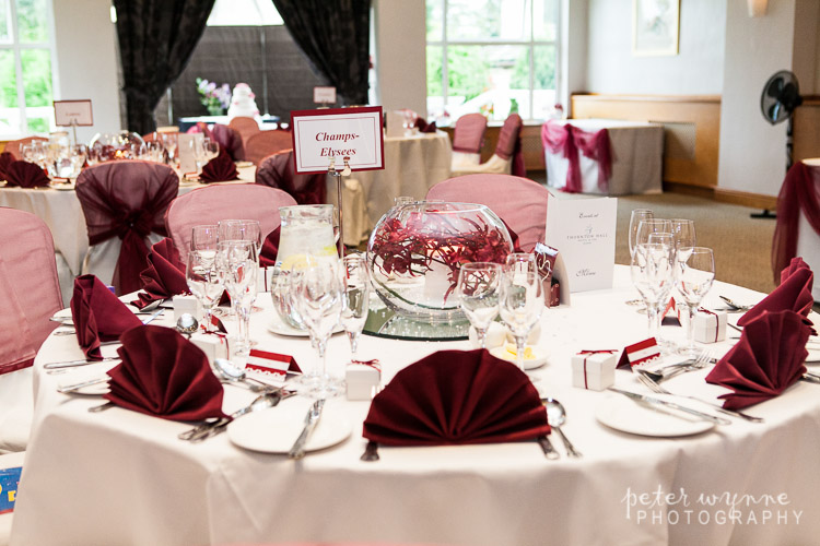 Thorton Hall wedding reception