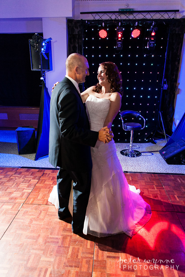 Bride and groom first dance