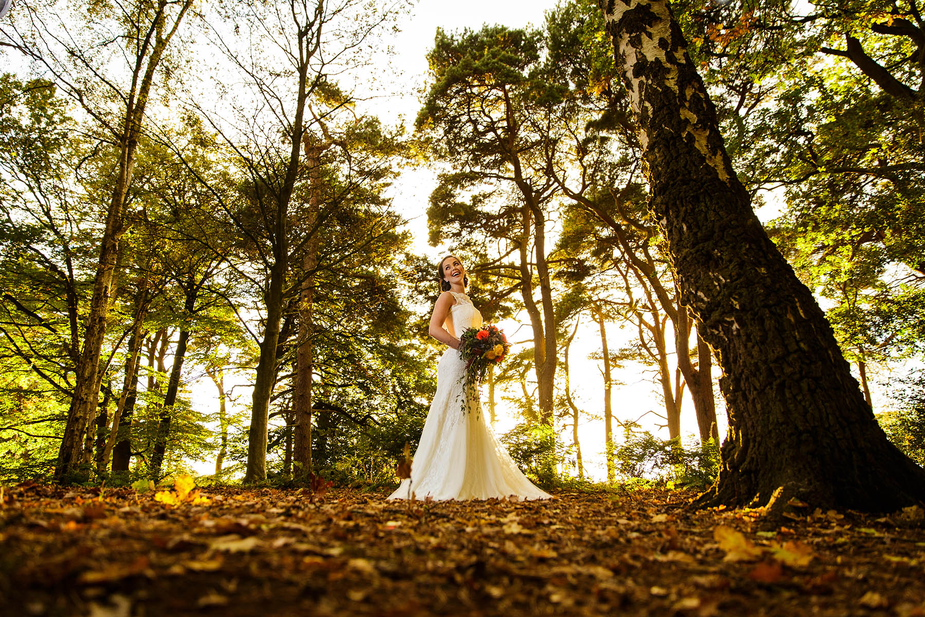 Bridal Portrait in woods