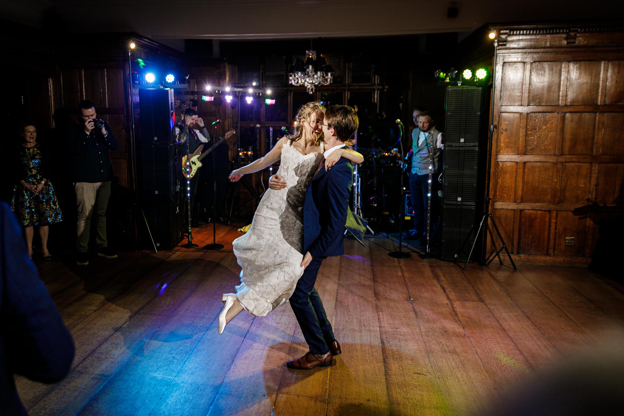 bride and groom's first dance at hillbark hotel