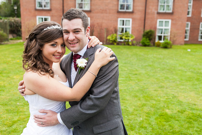 Bride and groom portait at Rossett Hall Hotel
